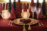 Christmas table setup gold & red