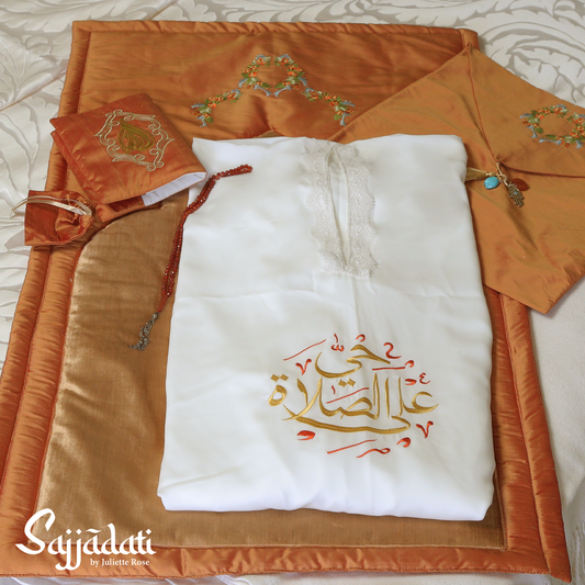 Orange Prayer Mat Set
