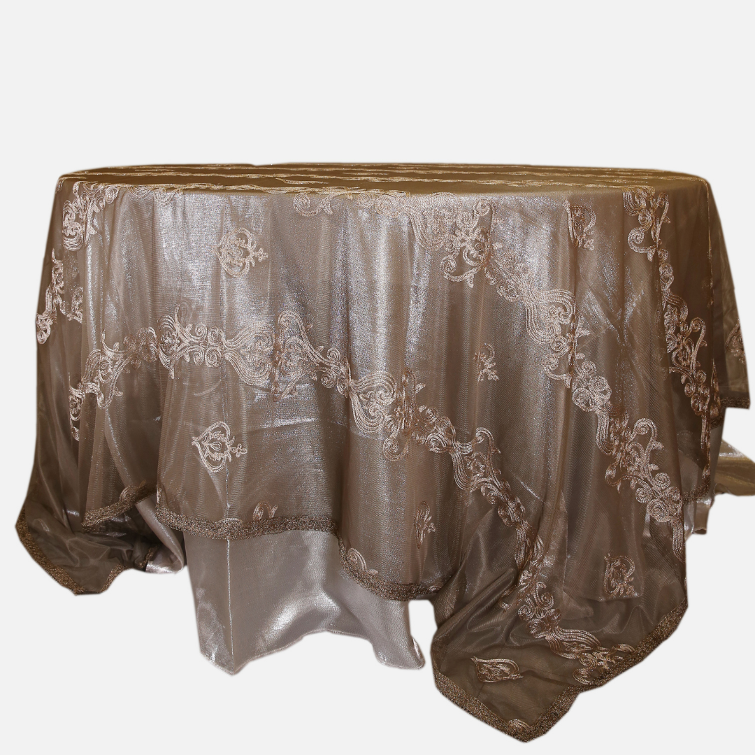 Embroidered Mocha Cover