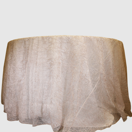 Organza Embroidered Cover - Pink