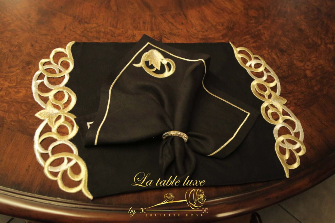 Gold Embroidered Place Mat