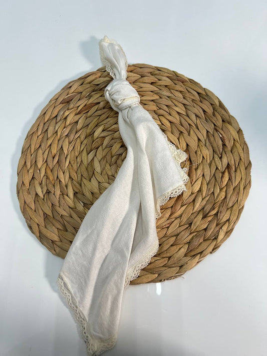 Linen Napkin - Lace frame