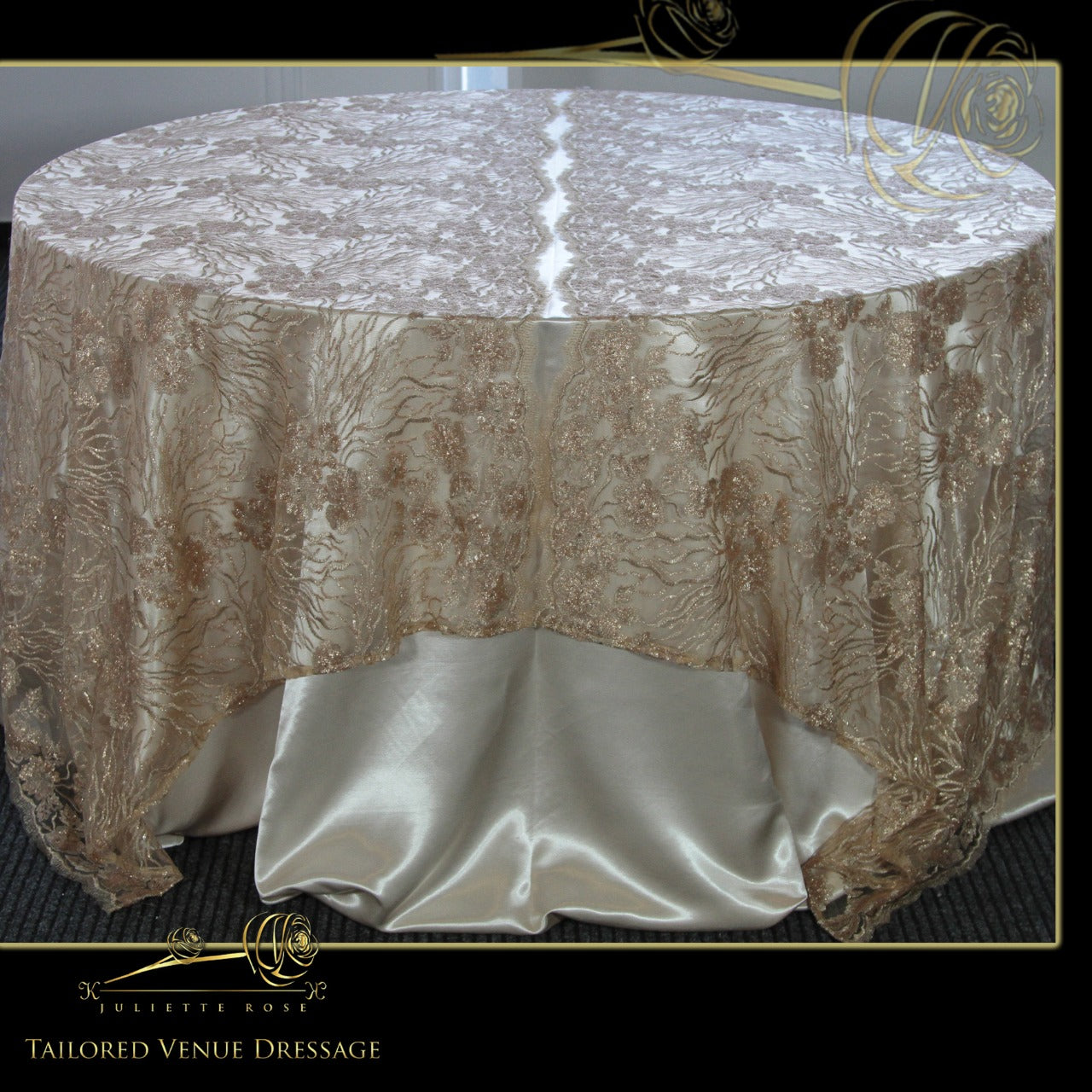 Sequin Embroidered Lace Table Covers
